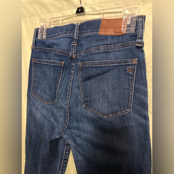 A Madewell Indigo Cali Demi Boot Denim Jeans - Picture 6 of 10